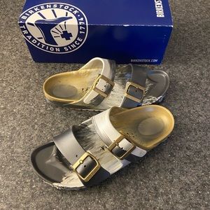 Birkenstock Arizona EVA, Glamour Gold Multi Women’s size 8